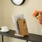 Set of 2 Bamboo Wooden Dish Drainer Rack, Plate Rack, And Drying Drainer